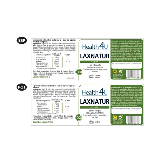 Health 4U Laxnatur Sen + Frángula 30 cápsulas
