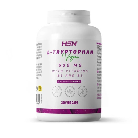 HSN L-Triptófano 500mg + Vitaminas B6 y B3 240vcaps