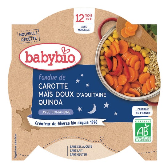 Babybio Pequeno Platter Vegetais com Quinoa Orgânica em 12 meses 230g