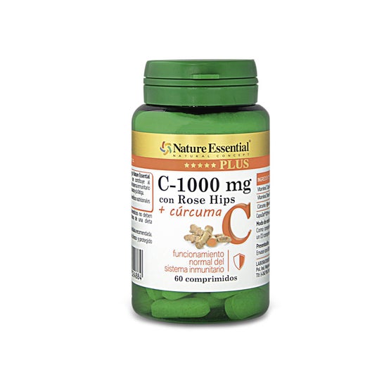 Nature Essential Plus Vitamina C 1000mg Rose Hips+Curcuma 60comp