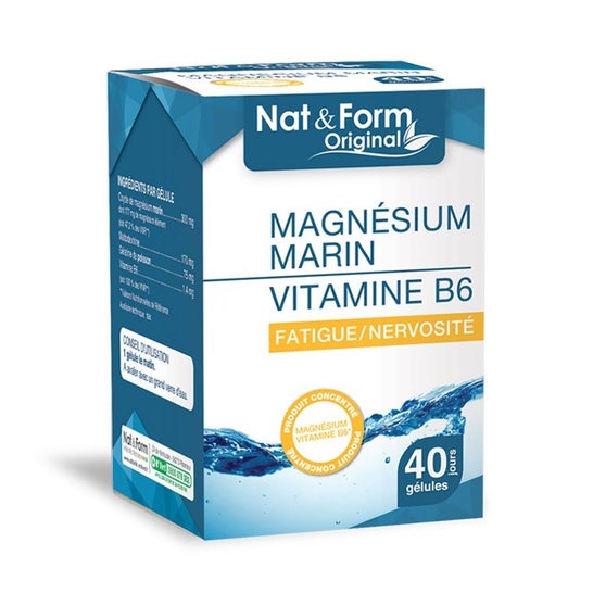 Nat Form Magnsium Vitamina Marinha B6 40 Glules