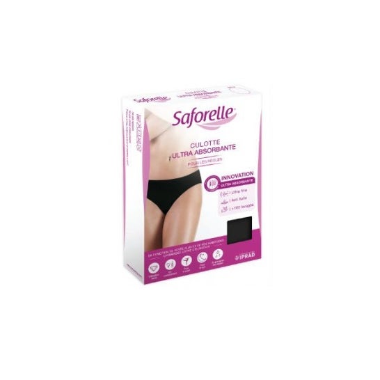Saforelle Ultra Absorvente Preto Curto Tamanho L