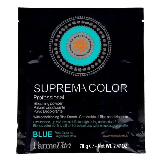 Farmavita Suprema Bleaching Powder Azul Branqueador em Pó 70g