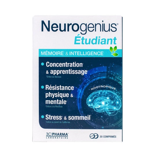 Memória e Inteligência Estudantil Neurogenius 30 Tablets