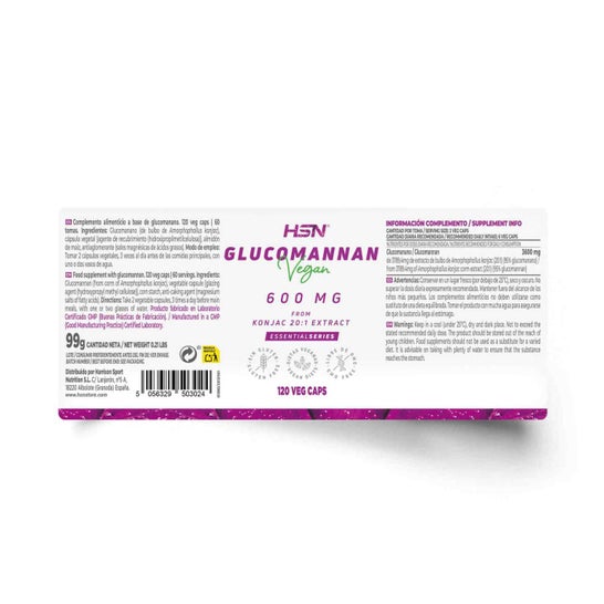 HSN Glucomanano 600mg 120vcaps