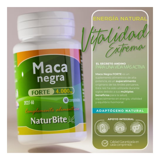 Naturbite Maca Negra Forte 4000mg 60comp