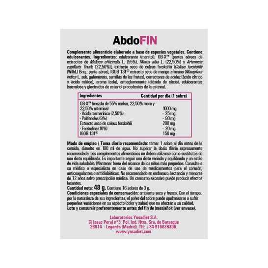 Ynsadiet Abdofin 16 unid.