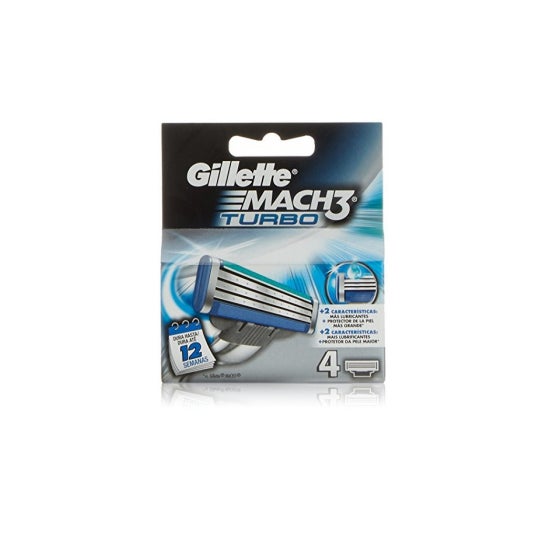 Gillette Mach 3 Turbo Recarga 4 Unidades
