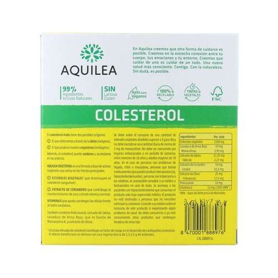 Aquilea Colesterol Sticks Líquidos 20 unidades