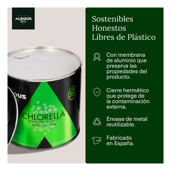 Aldous Bio Chlorella Ecological e Organic Organic Premium Quality 600comp