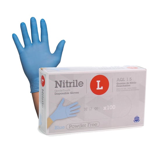 Luvas de Nitrilo de Borracha Tamanho L