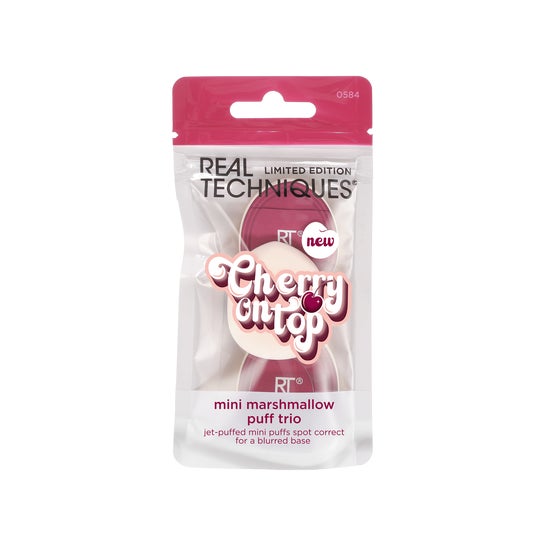 Real Techniques Cherry On Top Mini Marshmallow Puff Trio 3 Unidades