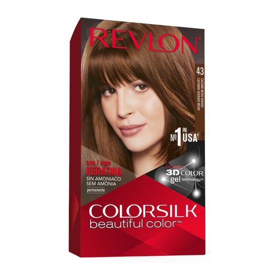 Revlon Colorsilk 43 Kit Cor de Cabelo Castanho Dourado Médio