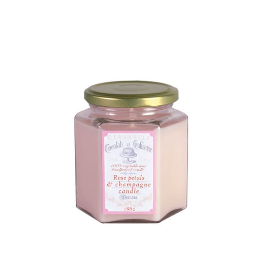 Cerabella Vela Artesanal Rose Petals & Champagne 300g