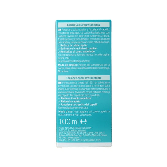 Weleda revitalizante loção capilar alecrim 100ml