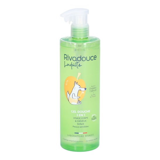 Rivadouce Loupiots Gel de Banho 3 en 1 Chapeau l'Abricot 400 ml