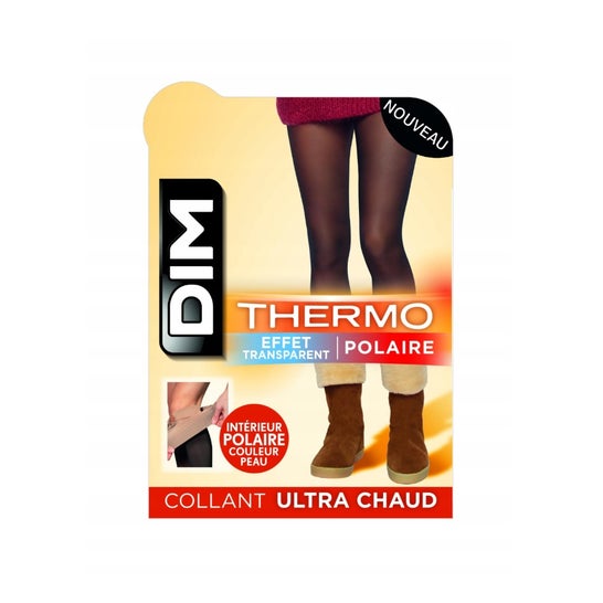 Dim Thermo Polaire Meia Calça Térmica Polar Transparente Preta 3/4 1 unid