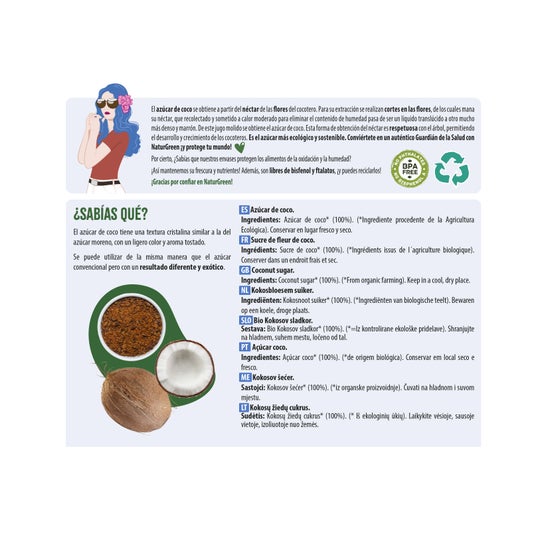Açúcar de coco NaturGreen Bio 300g