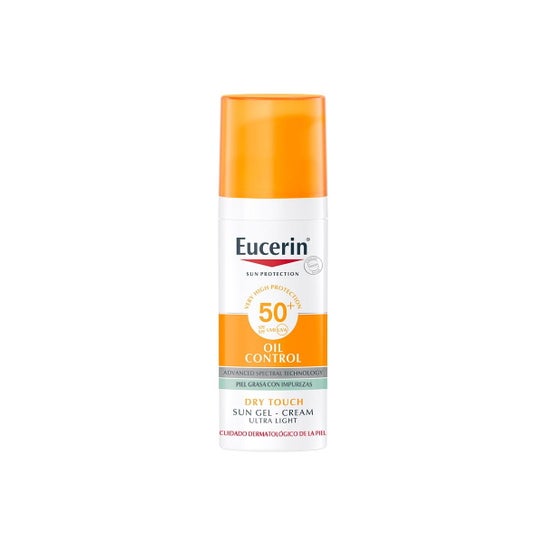 Eucerin Sun Gel Creme Controlo de Óleo com Creme de Sol SPF50+ 50ml