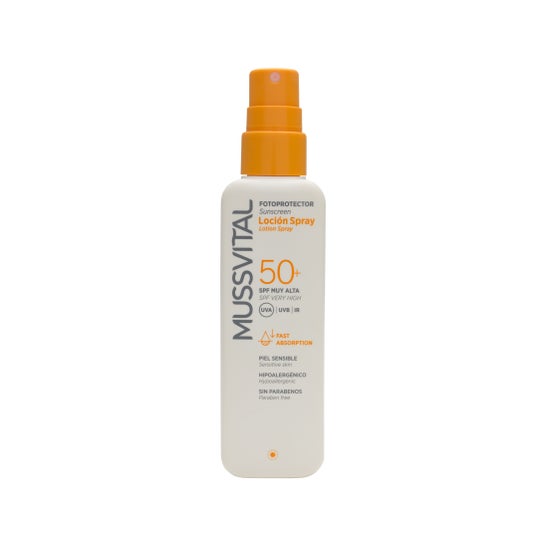 Spray de loção solar mussvital SPF50+ 200ml
