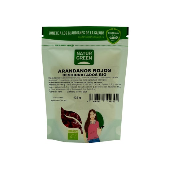 Naturgreen desidratados cranberries orgânicos 125g Naturgreen desidratados cranberries orgânicos 125g