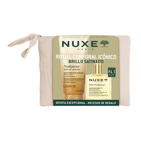 Nuxe Neceser Huile Prodigieuse 50 ml + Prodigieux Aceite de Ducha 50 ml