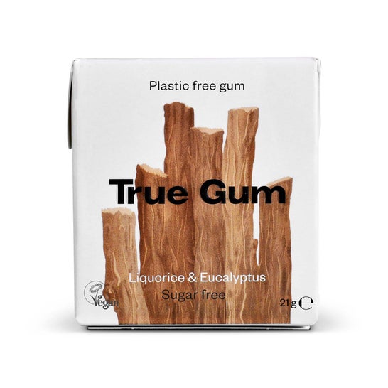 True Gum Chiclete Alcaçuz Eucalipto Sem Plástico 21g