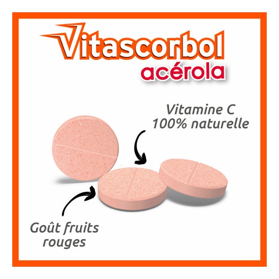Vitascorbol Acerola 1000 Caixa de 30 Tabletes mastigáveis