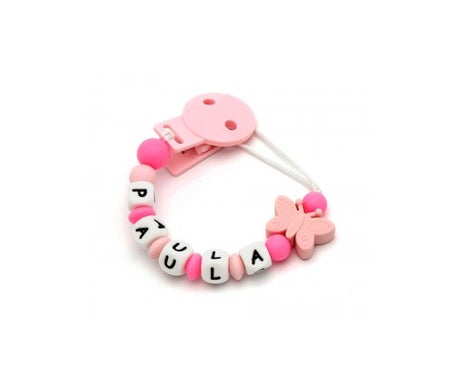 Mamimemima Silicone Cadeia de Silicone Pacifier Pink Butterfly