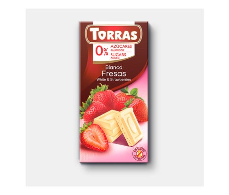 Torras Choco Branco Morango Glúten Free Sugar Free 75g