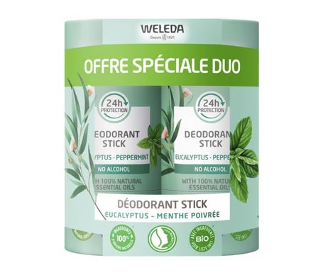 Weleda Desodorizante Stick 24H Eucalipto Hortelã-Pimenta 2X50g