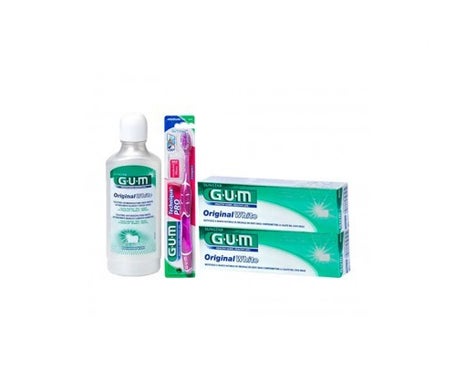 GUM ™ Original 500ml para lavagem da boca + creme dental 75ml + 75ml + OBSEQUIO