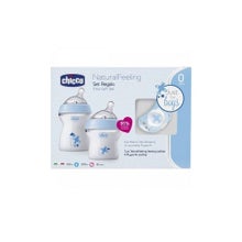 Frasco Naturalfeeling Pack Chicco 150ml + Pacifier Physio Air Blue Color