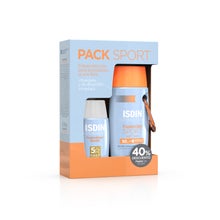 Fotoprotector ISDIN® Pack Gel de fusão desportivo SPF50+100ml + água de fusão SPF50+50ml