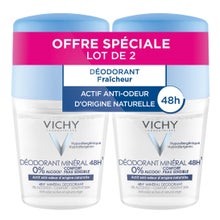 Vichy dodorant ball sem sal de alumínio mineral 48h lote 2x50 ml
