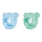 Avent chupeta soothie todo o silicone azul-verde 0-3 meses