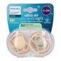 Philips Avent Ultra Air Chupeta Verde Claro Laranja Claro 2 unid.