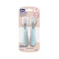 Chicco Set Duo Talheres Inox 18M+ Azul