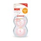 NUK Anatomical Pacifier Pink tamanho de látex 1 2 Unidades