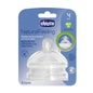 Chicco ™ teat step up 2 tetas de silicone boca larga fluxo ajustável 2uds