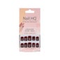 Nail HQ Square Deep Red Nails 24 Unidades