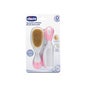 Chicco™ escova e pente rosa 1 pack