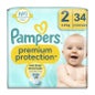 Pampers Protecção Premium Tamanho 2 4-8kg 34 Unidades