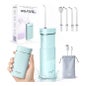 AquaPik Kit Mini Irrigador Bucal Portátil Viagens Carga Usb Azul