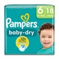 Pampers Baby Dry 12H Fralda Tamanho 6 18 Unidades