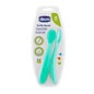 Chicco Cuchara Infantil Silicona Easy Training Azul +6m 2u