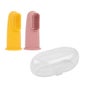 Nattou Pack Escovas de Dentes Silicone Rosa/Amarelo + Estojo