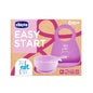 Chicco Easy Start Set Louça Silicone Rosa 6M+