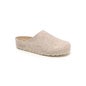 Suecos Hem Pantuflas Mujer Cuña Beige N38 1 Par