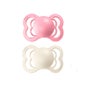 Bibs Chupeta Supreme Latex 6-18m Ivory Baby Pink 2 Unidades